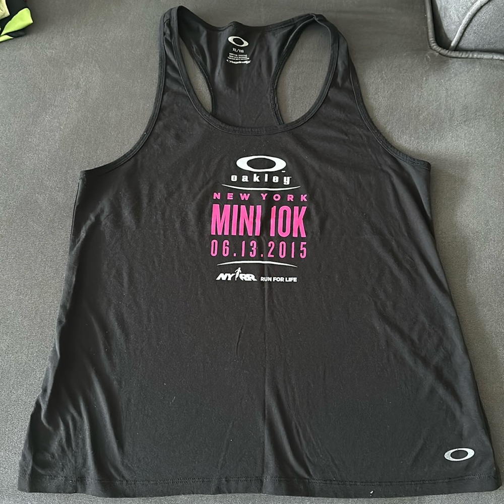 Oakley New York Road Runners Black Racerback Tank Top